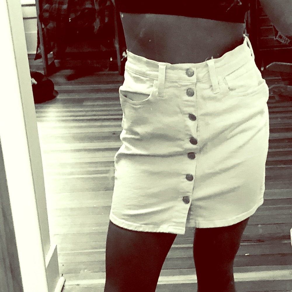 White Button Down Skirt